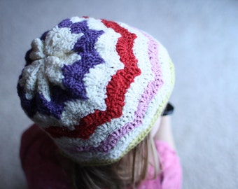 Instant Download - Crochet Pattern - Happy Hat (Newborn to Adult)