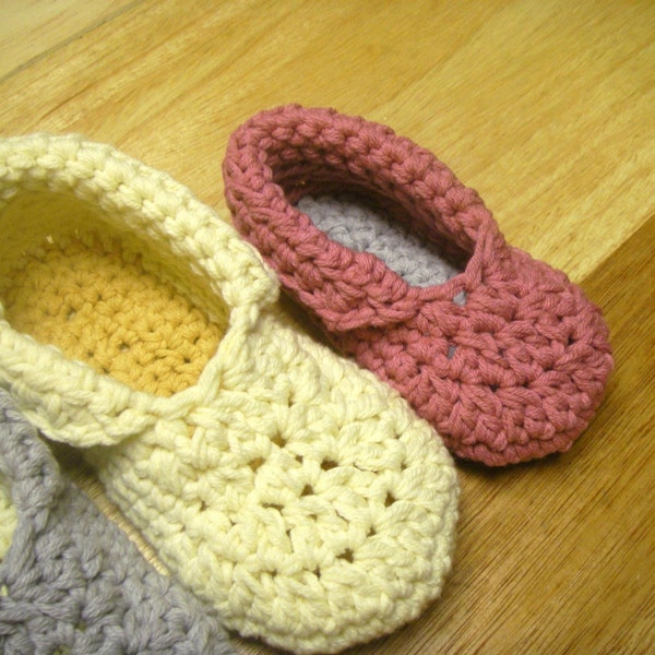 Instant Download - Crochet Pattern - Toddler Child Slippers