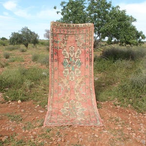 Vintage Moroccan Rug, Pink Boujaad Rug