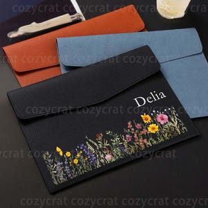 Personalization Leather A4 File Folders, Document Case for Work, Custom Travel Document Storage, Unique Gift for Him, Group Work Gifts