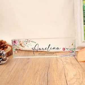 Personalized Name Desk Plate,Custom Desk Plaque,Acrylic Name Plate For Desk,Office Decor,New Job Gift,Thank You Gifts For Coworkers