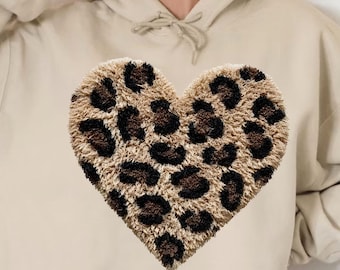 Sweat à Capuche Fille 2-13 Ans – Imprimé Léopard Et Nœud, Manches Longues, Coton Doux, Décontracté