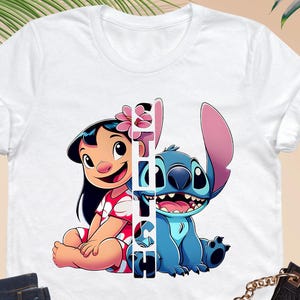 Stitch Shirt, Lilo and Stitch Shirt, Disney Shirt, Summer Vibes, Disney Kids Gift, Family Vacation, Disney Girls Tee, Cartoon Characters Tee