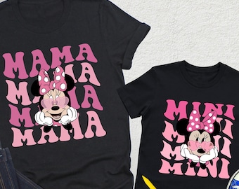 Disney Mama Mini Shirt, Disney Mother's Day Gift, Mom and Daughter Matching Tee,  Disneyland Family Vacation, Mama And Mini Mouse Trip Shirt