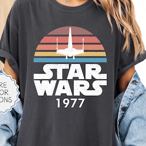 Comfort Colors® Star Wars 1977 Shirt, Vintage Disney Star Wars Shirt, Star Wars Lover Gift, Disney Family Trip Shirt, Star Wars Fan Tee