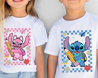 Disney Stitch Back To School Shirt, Stitch Kindergarten Tee, First Day of School, Stitch Student Gift, Kids School Shirt, Disney Toddler Tee