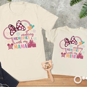 Disney Mama Mini Custom Shirt, Mom Daughter Shirt, Matching Disney Tee, Mom Mini Gift, Disney Birthday Party, Magical Castle,Baby Shower Tee