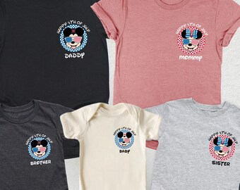 Custom Disney 4th of July Shirt, Mickey & Friends Gift, Disney Family Trip Shirt, Happy 4th of July, Independence Day, Family Matching Shirt