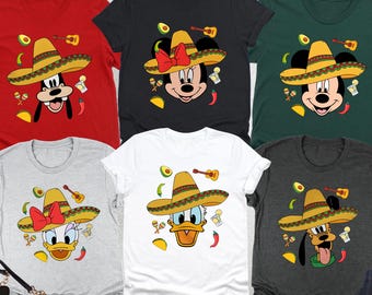 Cinco De Mayo Mouse And Friends Shirt, Mexican Festival Disney Shirt, Disney Group Gift, Fiesta Squad Shirt, Mexican Family Tee,Mexico Shirt