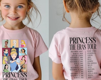 Disney Princess Eras Tour Shirt,  Princess Characters Shirt, Disney Girl Trip Shirt, Disneyland Kids Toddler Shirt, Family Birthday Gift