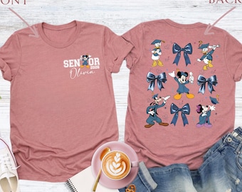 Custom Disney Name Shirt, Mouse and Friends Graduation, Graduate Gift, Disneyland Graduation Trip, Grad Squad Shirt, Funny Disney School Tee