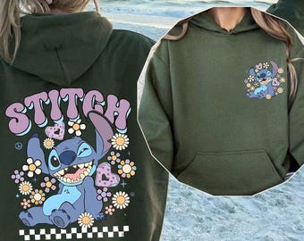 Disney Stitch Sweatshirt, Stitch Ohana Distressed Hoodie, Lilo and Stitch Gift, Disney Woman Gift, Family Birthday Trip, Best Friend Sweat