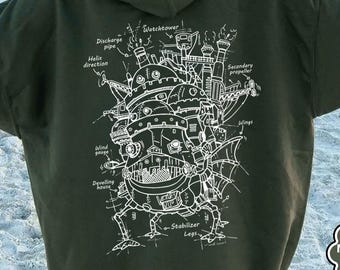 Howl's Moving Castle Sweatshirt, Studio Ghibli Hoodie, Anime Lover Gifts, My Neighbor Totoro Sweatshirt, Spirited Away Hoodie,Hayao Miyazaki