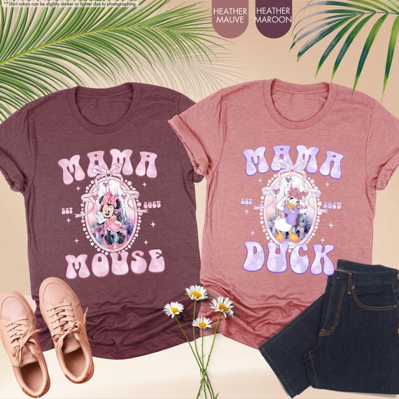 Mama Mouse Shirt, Mama Duck Shirt, Best Mom Ever Shirt, Minnie and Daisy Shirt, Mother's Day Gift, Disney Mama Shirt, Gift For Mom, Mama Tee