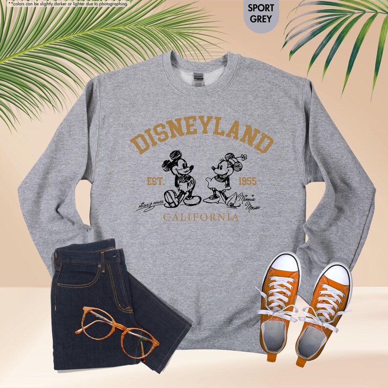 Disneyland Vacation Sweatshirt, Disney Mickey Minnie Gift, Disney Lover Hoodie, Family Trip Gift, Funny Girls Sweatshirt, Cute Couple Hoodie image 9