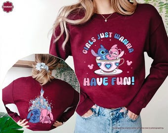 Stitch Sweatshirt, Lilo and Stitch Gift, Stitch Hoodie, Ohana Hoodie, Stitch Gift, Disney Girl Birthday, Disney Woman Gift, Family Trip Gift