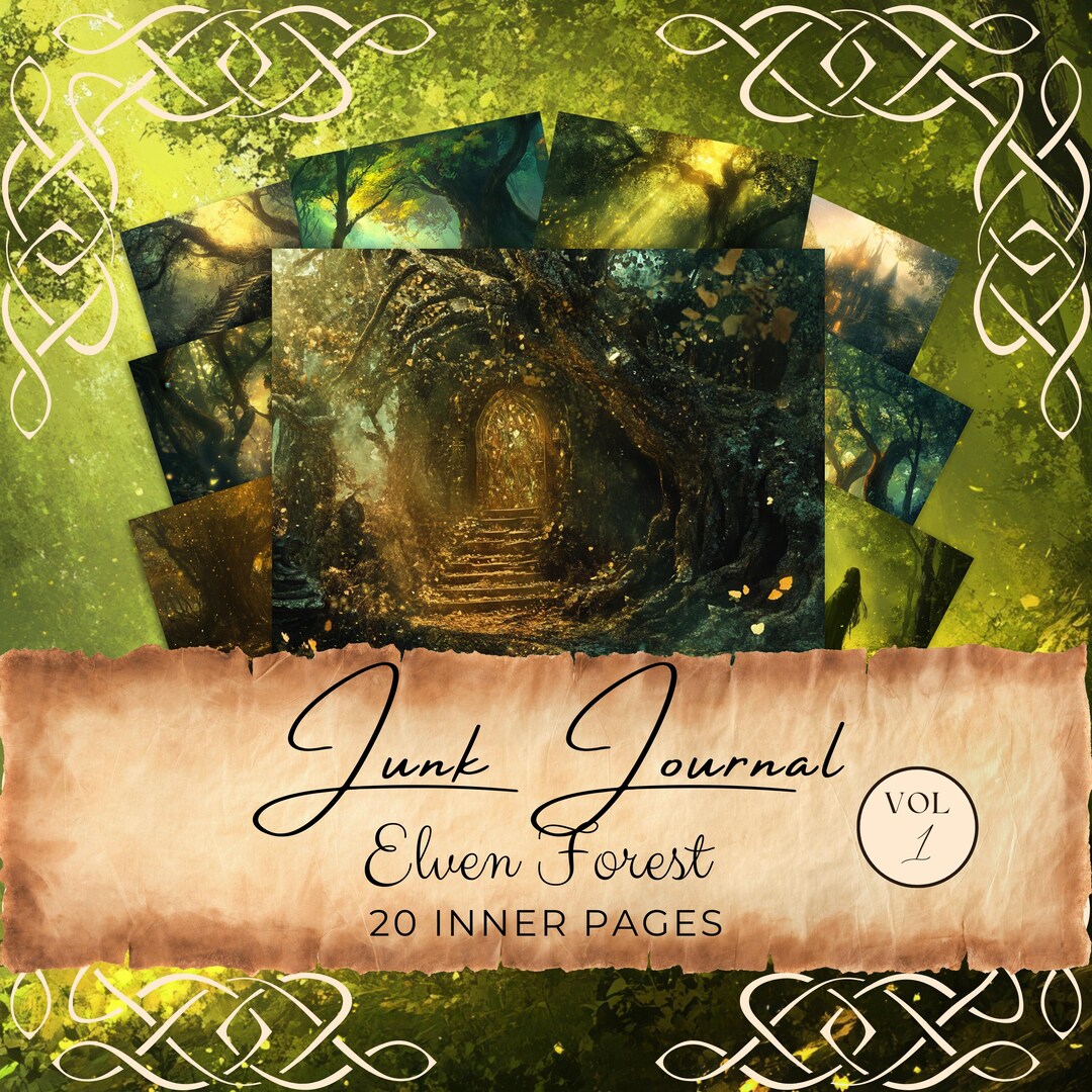 Elven Forest Junk Journal Kit: Fantasy Scrapbook Paper (digital ...