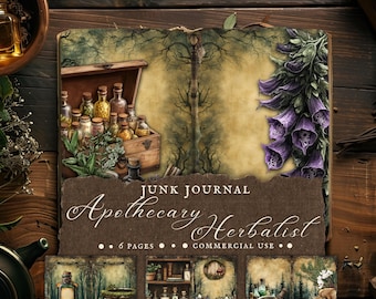 Forest Witch Apothecary Junk Journal Kit: Botanical Ephemera (Digital Download) fan37