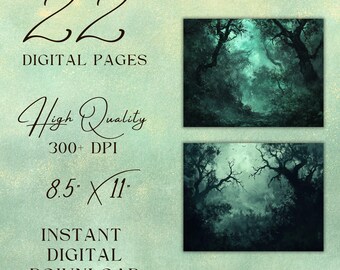 古書　2冊 16 Sheets A5 Size Vintage Old Books Flowers Newspapers Words