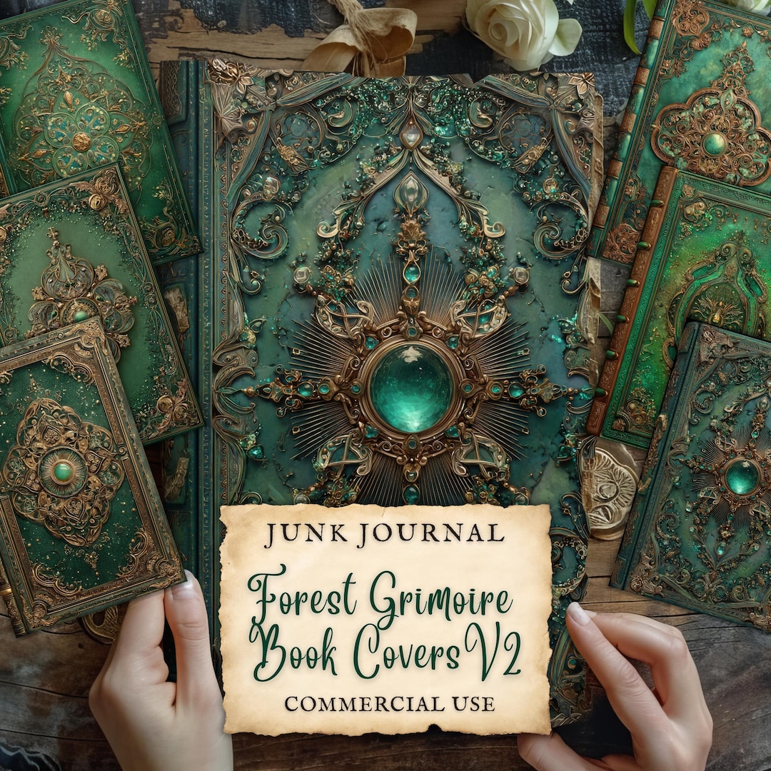 Junk Journal Cover Printable, Forest Grimoire, Fantasy Gothic ...