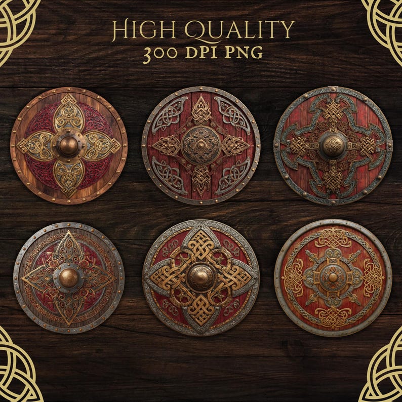 Viking Shield Clipart, Vol. 2, Norse Mythology, Armor Pngs, RPG ...
