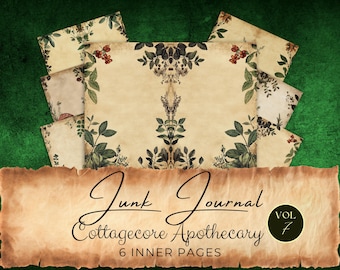Apothecary Junk Journal Pages: Herbal Witchy Art (Commercial Use) (Digital Download) fan37