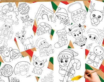 Christmas Coloring Pages for Kids: 25 Printable Designs (PDF & JPG)