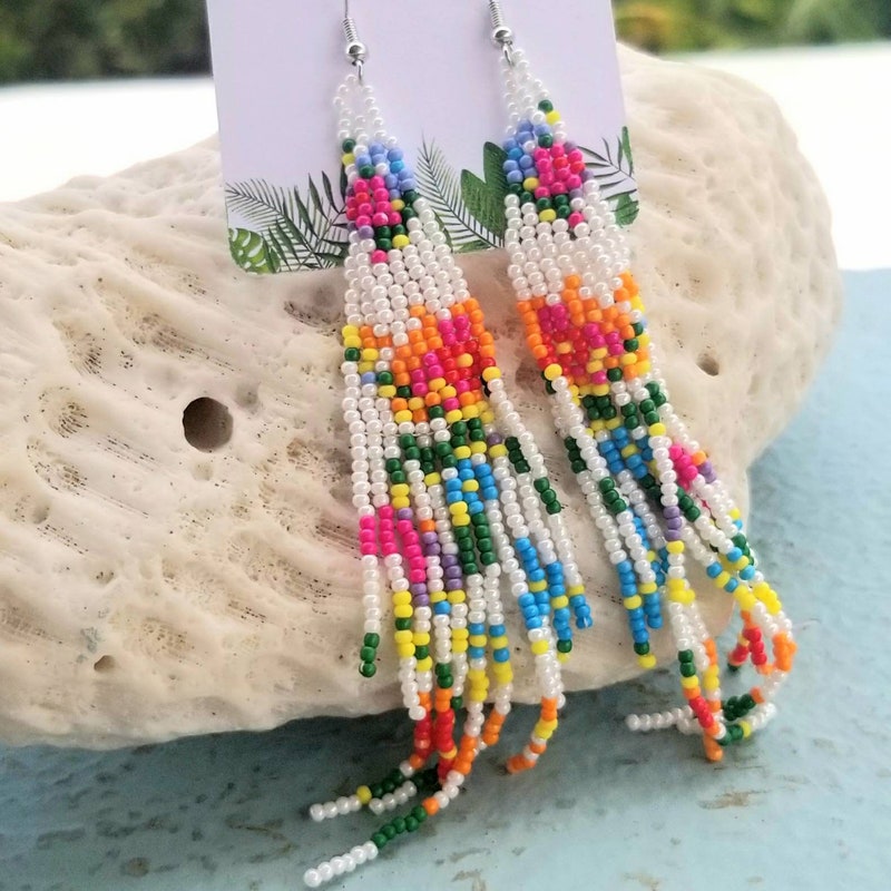 Beaded Tall Earrings