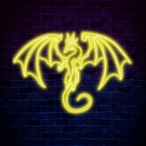 ドラゴン LED ネオンサイン、家庭、ゲームルーム、オフィス用の色が変わるウォールアート、ファンタジー愛好家やドラゴン愛好家に最適なネオンライト