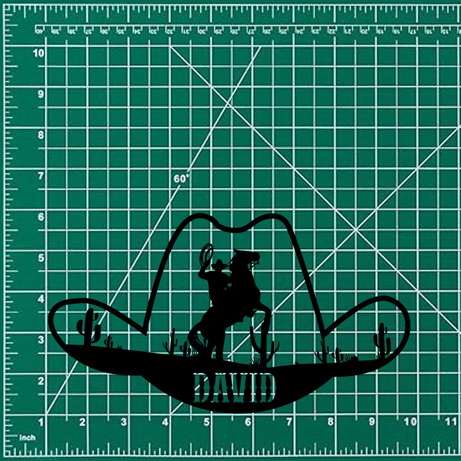 Custom Cowboy Hat Metal Sign, Personalized Rodeo Wall Art, Western ...