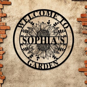 Custom Sunflowers Metal Garden Sign – Perfect for adding charm to any garden