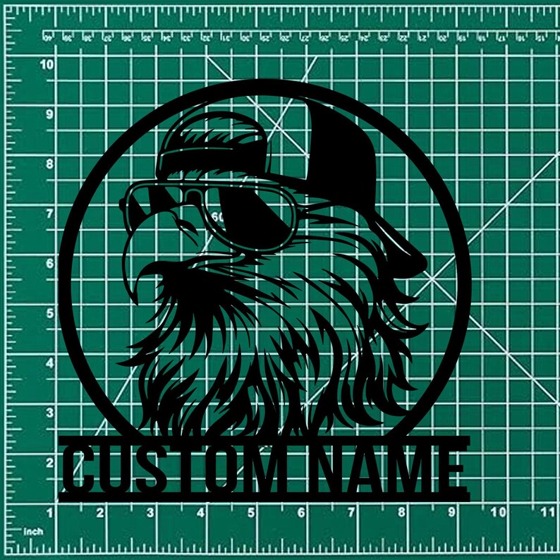Custom Bald Eagle Trucker Hat Metal Sign With LED Lights: Personalized ...
