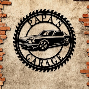 Custom LED Muscle Car Metal Sign, Personalized Garage Decor.  Ideal for Dad’s workshop, Father’s Day, birthdays, or any special occasion!