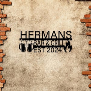 Personalized Backyard Sign with LED Light - Custom Bar & Grill Sign, BBQ and Bar Signs, Outdoor Kitchen Metal Decor, Barbecue Wall Art