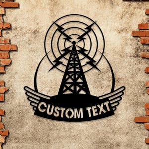 Personalized Ham Radio Metal Sign with LED Light – Custom Amateur Call Sign, Radio Operator Decor. Perfect for ham shacks, birthdays