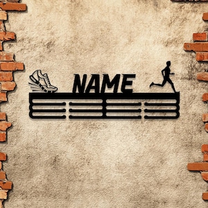 Custom Running Medal Hanger Led Light, Athletes Sign, House Decor, Gift For Runners, Trail Runner Gift, Medal Display Awards Sign