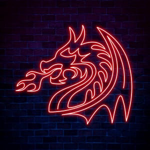 ファンタジー ドラゴン ネオン サイン – ゲーム ルーム、自宅、オフィスの装飾に最適な色が変わる LED ウォール アート – ドラゴン愛好家のためのカスタム ネオン ライト