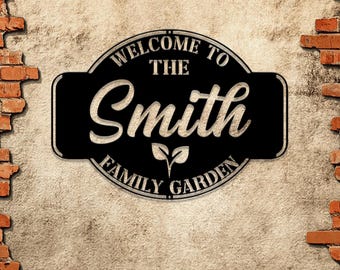 Custom Welcome Garden Sign, Personalized Metal Hanging Sign, Gardener Name Yard Decor - Perfect Gardening Gift