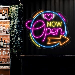 Neon OPEN Sign For Business Sign, Open Neon Sign, Neon Open Lights for Bar Salon Store Hotel, Wall Decor Neon Light Sign, Open Sign