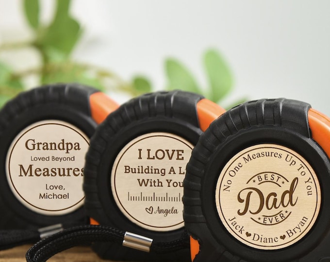 Personalized Tape Measure Gift, Engraved Father's Day Present