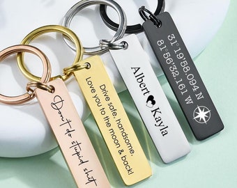 Custom Engraved Stainless Steel Keychain: Personalized Key Ring