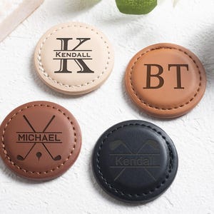 Custom Name Golf Ball Marker, Engraved Monogram Ball Marker, Great Birthday Gifts,Christmas or Father&#39;s Day Gifts, Personalized Gift for Him