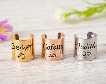 Personalized Stethoscope Name Tag: Stainless Steel Custom Charm