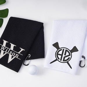 Custom Golf Towels, Embroidered Golf Towel, Personalized Golf Gifts, Golf Lover Gift, Gift for Him, Personalized Golf Towel, Dad Gifts