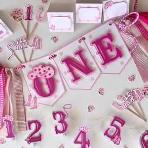 My FIRST Rodeo | PINK Rodeo Birthday | Western party decor | Cowgirl First Birthday | 1st birthday | Party Collection | Highchair banner