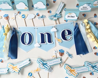 Airplane Birthday | Time Flies | Boy Birthday | Vintage Planes | Party Decorations | Party Collection | Custom Decorations | First Birthday