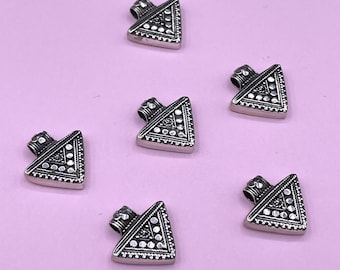 Sterlingzilveren driehoekhanger: geometrische bohoketting