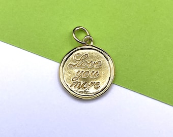 Love You More Charm: Sterling Silver Valentine's Gift