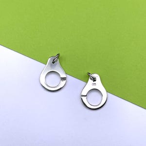 Ciondolo a forma di manetta in argento sterling: connettori per gioielli (due pezzi)