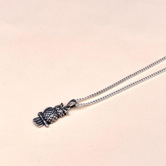 Pendentif Chouette/hibou En Argent - Bijou Vintage Occasion, Couleur Argenté - Sans Marque
